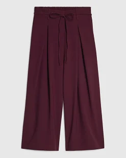 Red Tie Detail Culottes