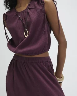 Red Tie Shoulder Lounge Set