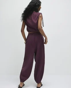 Red Tie Shoulder Lounge Set