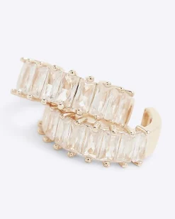 Rose Gold Hoop Diamond Simulant Earrings