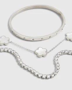 Silver 3 Pack Bracelets