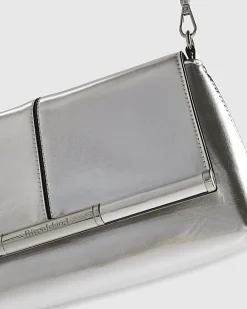 Silver Bar Front Clutch Bag