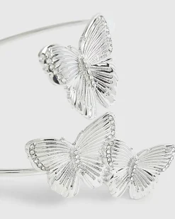 Silver Butterfly Arm Cuff