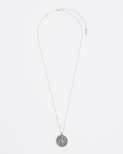 Silver Compass Necklace