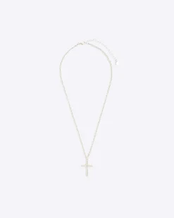 Silver Cross Pendant Necklace