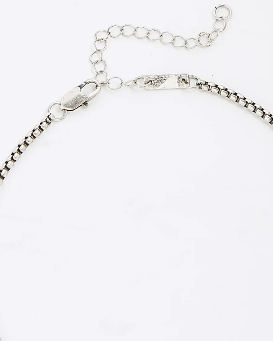 Silver Dragon Tag Necklace