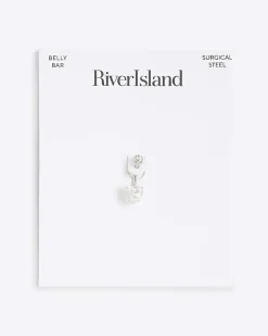 Silver Heart Belly Bar