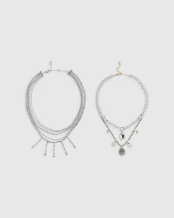 Silver Layered Necklace