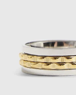 Silver Metal Spinner Ring