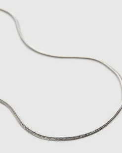 Silver Snake Chain Necklace Pack Of 2