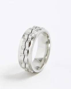 Silver Stainless Steel Chain Ring