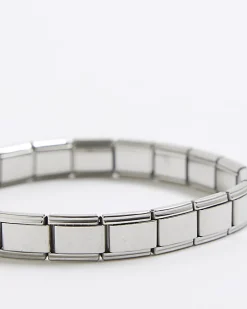 Silver Stainless Steel Stretch Bracelet