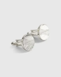Silver Textured Cufflinks