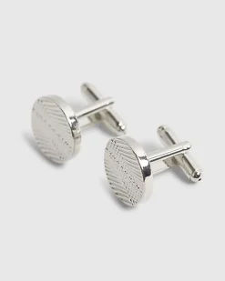 Silver Textured Cufflinks