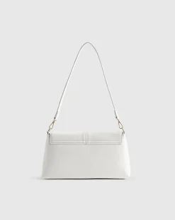 White Bar Front Clutch Bag