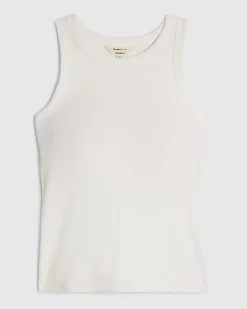 White Built In Bra Vest Top