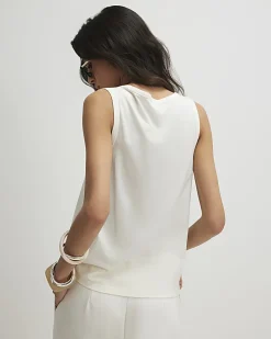 White Burnout Tank Top