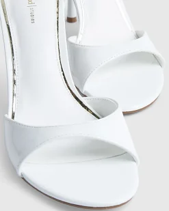White Closed Back Heeled Sandals
