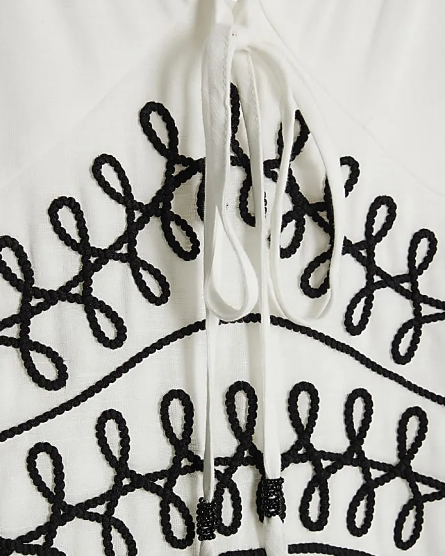 White Cornelli Mini Beach Dress