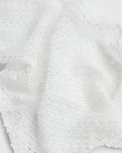 White Crochet Starfish Scarf