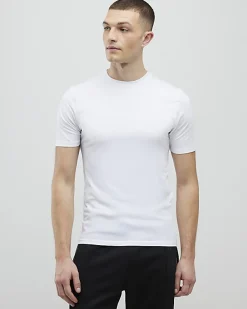 White Essential Muscle Fit Stretch T-Shirt