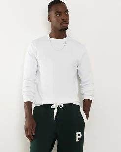White Essential Slim Fit Long Sleeve T-Shirt