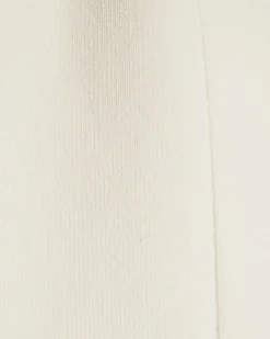White Fitted Knit Sleeveless Top