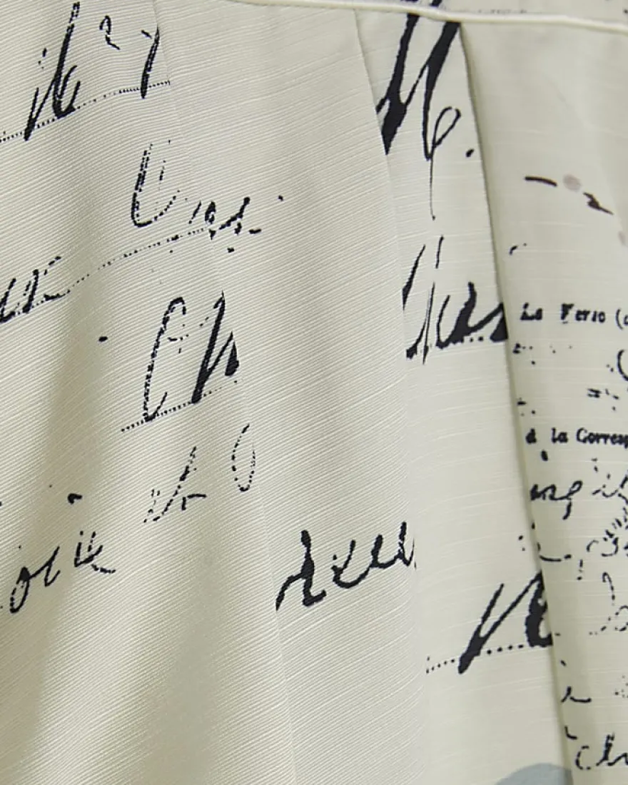 White Full Pintuck Midi Skirt