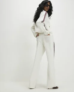 White Hybrid Relaxed Straight Leg Jeans
