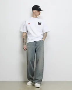 White Japanese Car Graphic Midweight T-Shirt
