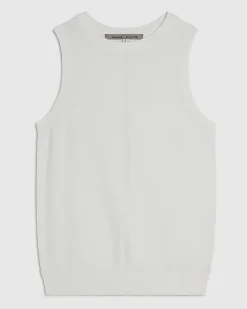 White Knitted Vest Top