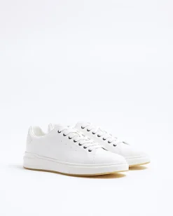 White Lace Up Trainers
