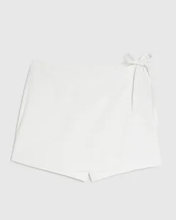 White Linen Blend Skort