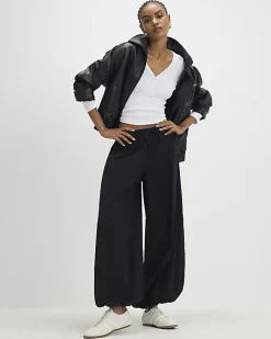 White Long Sleeve Popper Ribbed Top