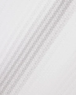 White Muscle Fit Textured Knit T-shirt