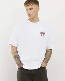 White Oversized Fit Boxing Club T-Shirt