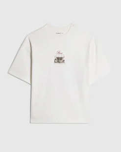 White Oversized Fit Cafe Rivere T-Shirt