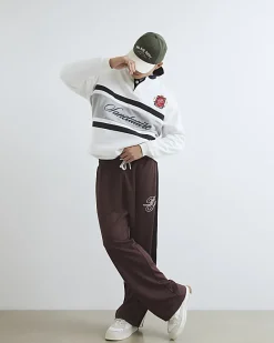 White Oversized Fit Colour Block Rugby Shirt