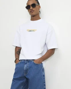 White Oversized Fit Costa Azzurra T-Shirt