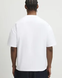 White Oversized Fit Floral Luminis T-Shirt