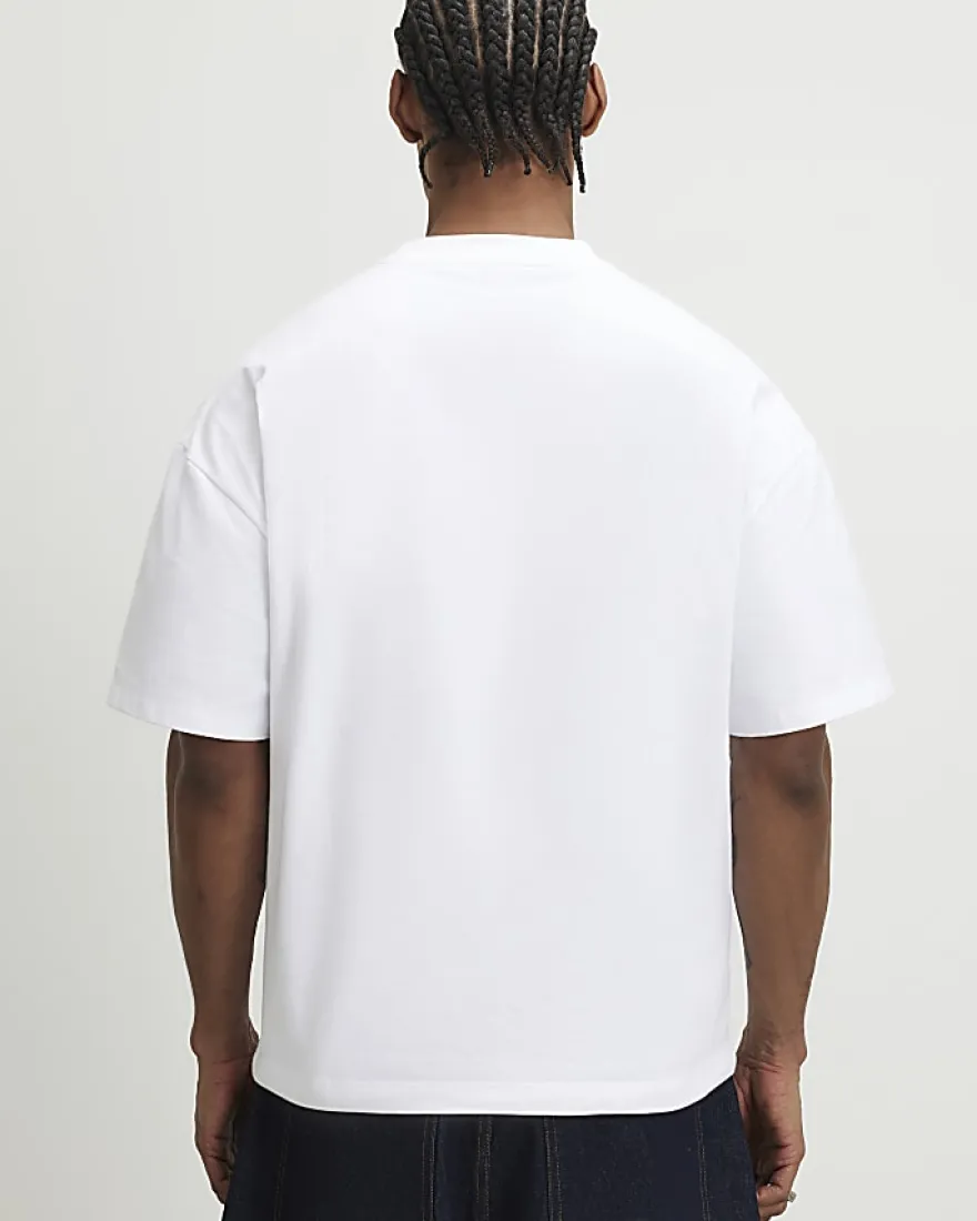 White Oversized Fit Floral Luminis T-Shirt