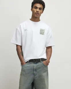 White Oversized Fit Kagawa Dragon T-Shirt