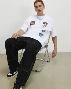 White Oversized Fit Kazaki T-Shirt