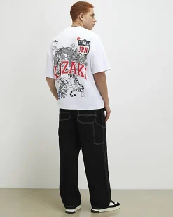 White Oversized Fit Kazaki T-Shirt