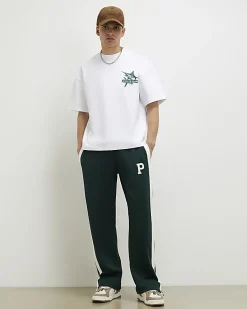 White Oversized Fit Lightweight Print T-Shirt