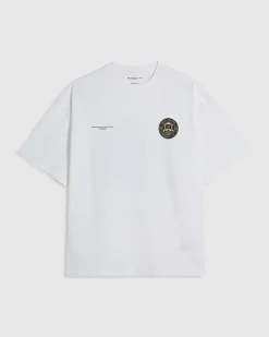White Oversized Fit Lightweight Print T-Shirt