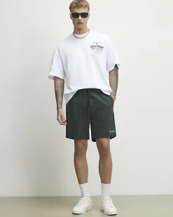 White Oversized Fit Midweight Print T-shirt