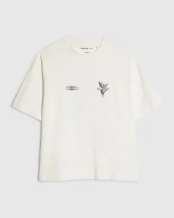 White Oversized Fit Midweight Print T-shirt