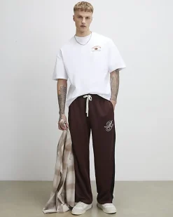 White Oversized Fit Midweight Crest T-Shirt