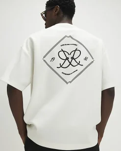 White Oversized Fit Monogram T-Shirt